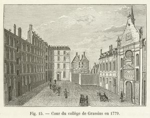 Courtyard of the College of Grassins in 1779 by French School