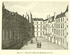 Courtyard of the College of Montaigu in 1779 by French School