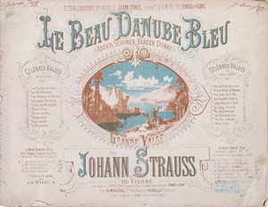 Cover for the score of the Blue Danube Waltz