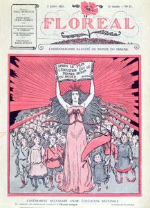 Cover of Floreal magazine celebrating the fortieth anniversary of Ecoles Laiques in France