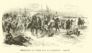 Crusaders on their way to Palestine by French School