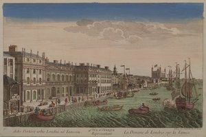 Customs House on the River Thames by French School