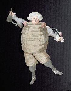 Cut-out of Louis Riqueti (1754-92) Viscount of Mirabeau, nicknamed Mirabeau-Tonneau (barrel) c.1790