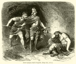 David Spares Saul at Engaddi by French School