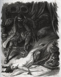 Death of Francoise de Foix, Countess of Chateaubriant (ca. 1495-1537), assassinated by her husband Jean de Laval Comte de Chateaubriant (1486-1543), who thus took revenge on his wife