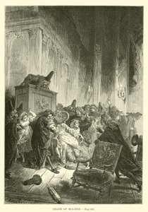 Death of Moliere by French School