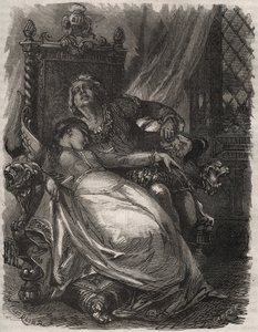 Death of Paolo and Francesca: the wife of Francesca Da Rimini by French School