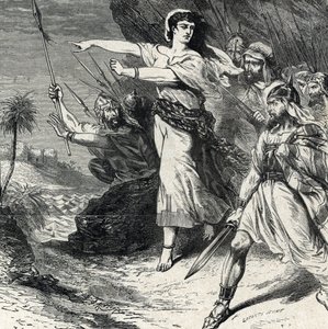 Deborah Leads the People of Israel to Fight (Engraving from 