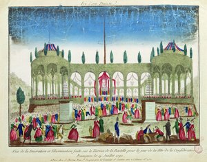 Decoration and Illumination of the Bastille for the Festival of the Federation, 14th July 1790 by French School