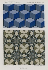 Decorative tiles of the 17th century by French School