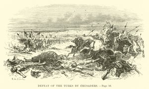 Defeat of the Turks by Crusaders by French School