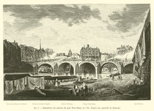 Demolition of the Houses on the Pont Notre-Dame in 1786, after a watercolor by Demachy by French School