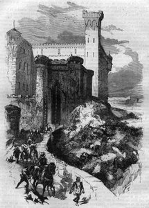 Departure of Louis I called the Pious for Rome. Engraving in Histoire des papes-kings-queens-et-empereurs a travers les centuries by Maurice Lachatre