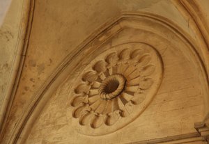 View of a carved rosace by French School