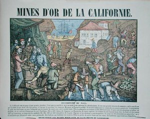 Depiction of the Californian Gold Mines, mid 19th century