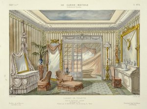 Design for a Bathroom Suite from Le Garde-Meuble, Paris, c.1890 by French School