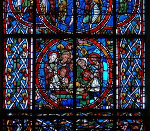 Detail from a Window Depicting the Entombment, from the Death and Assumption of the Virgin Mary