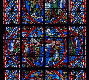 Detail from a Window Depicting the Funeral, from the Death and Assumption of the Virgin Mary