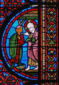 Detail (the rich man with Christ)