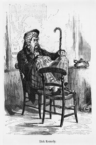 Dick Kennedy, illustration from Five Weeks in a Balloon by Jules Verne, Paris, Hetzel by French School