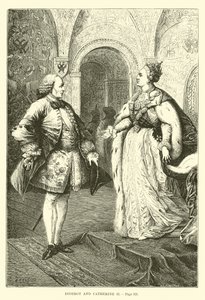 Diderot and Catherine II by French School