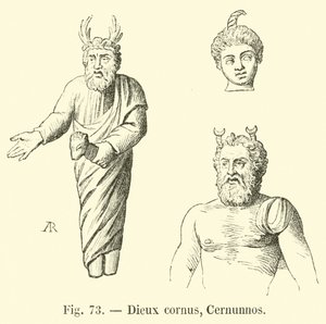 Horned gods, Cernunnos by French School