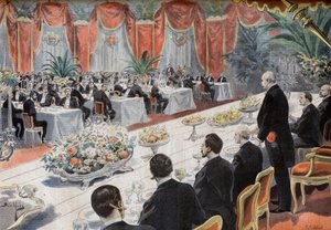 Dinner for leaders of French commerce and industry at the Paris Bourse by French School