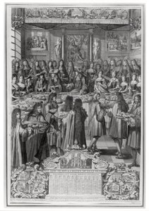 Dinner of Louis XIV at the Hotel de Ville, 30th January 1687, from Calendar of the Year 1688