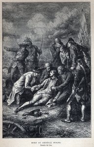 Discover Canada: Death of General James Wolfe (1727-1759) British military at the Battle of Quebec on September 13