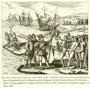 Discovery of America, 12th of May, 1492 by French School