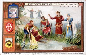 Discovery of the body of Frederick Barbarossa in the Selef River by French School