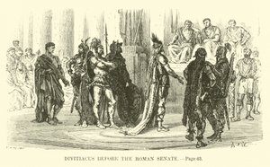 Divitiacus Before the Roman Senate by French School