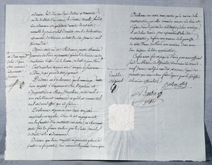 Divorce statement of Emperor Napoleon Bonaparte and Empress Josephine, 9th January 1810