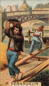 Docker Unloading a Barge by French School