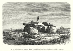 Dolmen of Pennou Kreach, in Plouneour Trez, Finistere, Covered Alley by French School