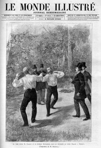 Duel between Charles Floquet (1828-1896) and General Boulanger (1837-1891) in 1888 following a verbal exchange in the House.