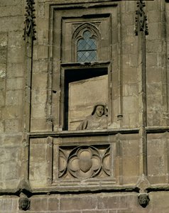 Dummy Window in the Entrance Facade with a Figure of a Woman Looking Out, Possibly the Wife of Jacques Coeur by French School