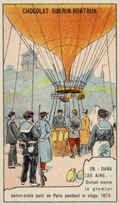 Duruof Making the First Postal Balloon Flight During the Siege of Paris by French School