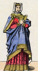 Dynasty of the Capetians: Portrait of Blanche de Castille by French School
