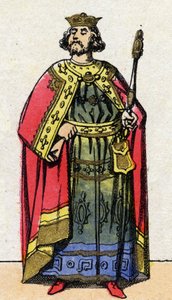 Dynasty of the Capetians: Portrait of Louis VI the Gros (1081-1137), King of the Franks by French School