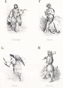 Aesculapius, Fauna, Genie, Hercules by French School