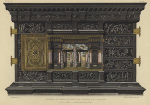 Ebony cabinet known as the Cabinet of the Odyssey, 17th Century by French School