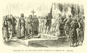 Edward III of England Doing Homage to Philip VI by French School