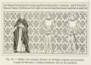 Effigy of the Sergeants-at-Arms of Philip Augustus Guarding the Bridge of Bouvines, at Sainte-Catherine du Val des Escoliers by French School