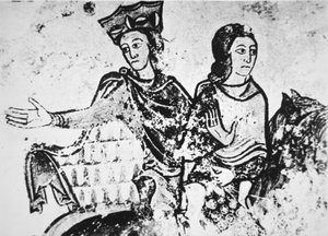 Eleanor of Aquitaine with a riding companion