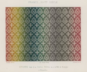 Embroidered fabrics of 14th century France by French School
