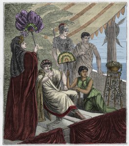 Emerald Blade Used as an Optical Instrument by Emperor Nero (Engraving in 