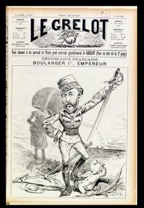 Emperor Boulanger the First, Caricature from the Front Cover of Le Grelot by French School