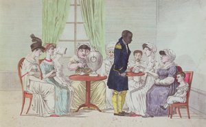English Women Drinking Tea After Dinner by French School