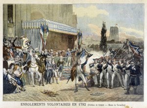 Enrolment of Volunteers in 1792 by French School